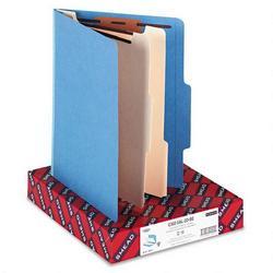 Smead Manufacturing Co. Top Tab Classification Folders, Six Sections, 2 Dividers, Blue