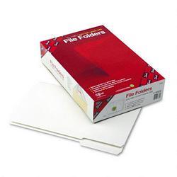 Smead Manufacturing Co. Top Tab File Folders, Double Ply Top, 1/3 Cut, Legal, White, 100/Box