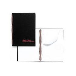 JOHN DICKINSON STATIONERY LTD. Twinwire Wirebound Hardcover Notebook With Ruled Squares, Black, 11 3/4 x 8 1/4