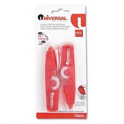 Universal Office Products Two Pack Two Way Pen Style Correction Tape, 1/5 x 236 , 2 Applicators/Pack