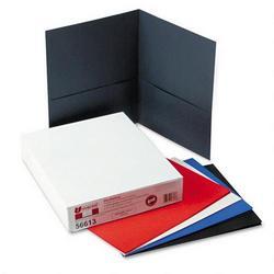 Universal Office Products Two Pocket Portfolios, Assorted Leatherette Covers, 11 x 8 1/2, 25 per Box