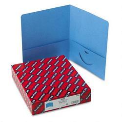 Smead Manufacturing Co. Two Pocket Portfolios, Blue, 25 per Box