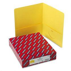 Smead Manufacturing Co. Two Pocket Portfolios, Yellow, 25 per Box
