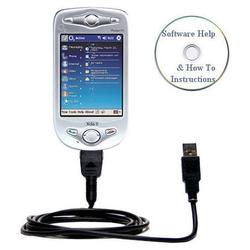 Bastens USB Sync Charge Cable for HTC Himalaya with Help CD