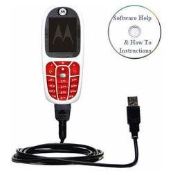 Bastens USB Sync Charge Cable for Motorola E375 with Help CD