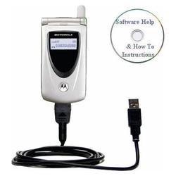Bastens USB Sync Charge Cable for Motorola T721 with Help CD