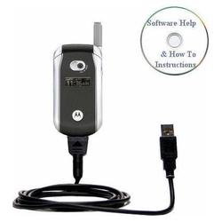 Bastens USB Sync Charge Cable for Motorola V266 with Help CD