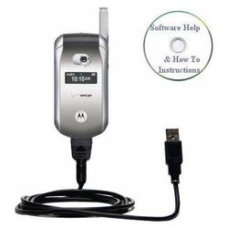 Bastens USB Sync Charge Cable for Motorola V276 with Help CD