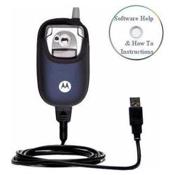 Bastens USB Sync Charge Cable for Motorola V540 with Help CD