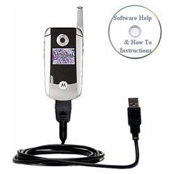 Bastens USB Sync Charge Cable for Motorola V710 with Help CD