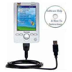 Bastens USB Sync Charge Cable for View Sonic V35 with Help CD
