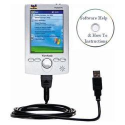 Bastens USB Sync Charge Cable for View Sonic V37 with Help CD