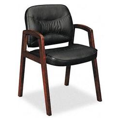 basyx VL800 Series Guest Chair with Wood Arms (BSXVL803NST11)