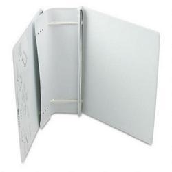 Charles Leonard Inc. VariCap6™ Expandable 1 6 Post Binder for 11x8 1/2 Sheets, White/Clear Overlay