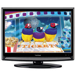 VIEWSONIC DISPLAYS ViewSonic 2201w 22 Widescreen LCD HDTV w/ Built-in DVD Player - 1000:1, 5ms, 1680x1050