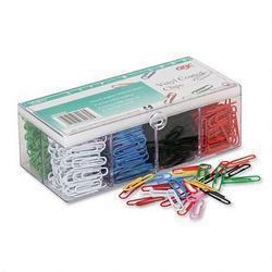 Quartet Manufacturing. Co. Vinyl Coated Wire Clips in Organizer Box, No. 1, Assorted Colors 800/Box