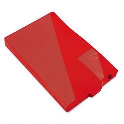 Smead Manufacturing Co. Vinyl End Tab Outguides, Two Diagonal Cut Pockets, Legal Size, Red, 50/Box