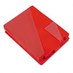 Smead Manufacturing Co. Vinyl End Tab Outguides, Two Diagonal Cut Pockets, Letter Size, Red, 50/Box