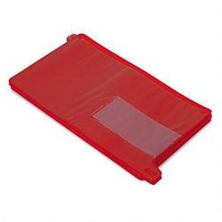Smead Manufacturing Co. Vinyl End Tab Outguides with Two Pockets, Legal Size, Red, 25/Box