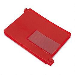 Smead Manufacturing Co. Vinyl End Tab Outguides with Two Pockets, Letter Size, Red, 25/Box