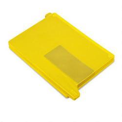 Smead Manufacturing Co. Vinyl End Tab Outguides with Two Pockets, Letter Size, Yellow, 25/Box