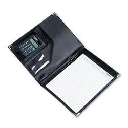 Victor Vinyl Pad Holder with Solar Calculator and Pad, Letter Size, 9 1/4x12 1/2, Black