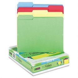 Smead Manufacturing Co. WaterShed®/CutLess® File Folder, Letter Size, 1/3 Cut, Assorted Colors, 100/Box
