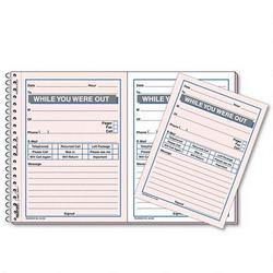 Rediform Office Products While You Were Out Desk Saver Line™ Message Book, Two 5 1/2x4 Forms/Page