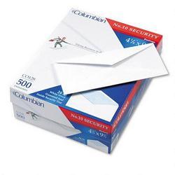 Westvaco White Envelopes, #10, Gummed Flap, Privacy Tint, 4 1/8 x 9 1/2, 500/Box