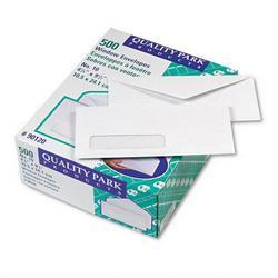 Quality Park White Left Window Envelopes, Diagonal Seam, #10, 4 1/8 x 9 1/2, 500/Box