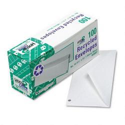 Quality Park White Wove Business Envelopes, 24 lb, #10, Recycled, 100/Box