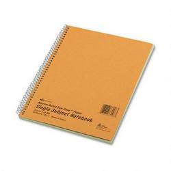 Rediform Office Products Wirebound 1 Subject Green Tint Notebook, Narrow/Margin Rule, 10x8, 80 Sheets