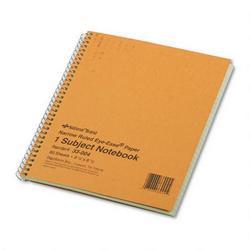 Rediform Office Products Wirebound 1 Subject Green Tint Notebook with Narrow Rule, 8 1/4 x 6 7/8, 80 Sheets