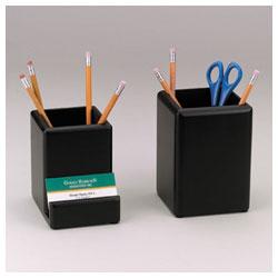 Rolodex Corporation Wood Tones™ Pencil and Card Holder, Black