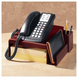 Rolodex Corporation Wood Tones™ Phone Center Desk Stands, 12 1/8w x 10d, Black