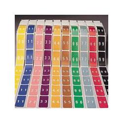 Smead Manufacturing Co. XLCC Color Coded Numeric Labels, 1 1/2w x 2h, Number 3, Purple, 250/Box