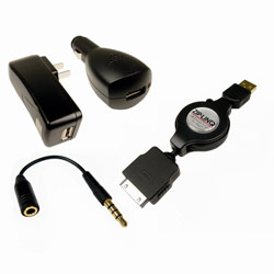 CABLES UNLIMITED ZipLinq 's Complete Charge and Sync Solution for iPod/iPhone3G - Black