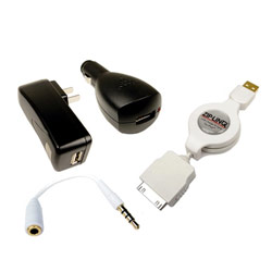 CABLES UNLIMITED ZipLinq 's Complete Charge and Sync Solution for iPod/iPhone3G - White
