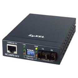 ZYXEL Zyxel Twisted pair To Fiber Fast Ethernet Media Converter - 1 x RJ-45 , 1 x SC Duplex - 10/100Base-TX, 100Base-FX (MC100FXSC2)