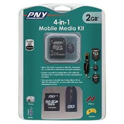 PNY Technologies PNY 2GB 4-In-1 Mobile Media Kit - Accessory Kit (P-SDU2G4IN1-FS)