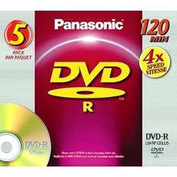 Panasonic 4x DVD-R Media - 4.7GB - 5 Pack