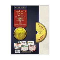Southworth Company Parchment Paper, With CD, 24LB, 8-1/2 x11 , 120/Pack, Gold (SOUCDE994)