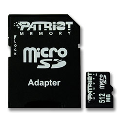 Patriot Memory 512MB microSD Card - 512 MB