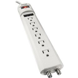 Philips USA Philips 6 Outlet Surge Suppressor - Receptacles: 6 - 1250J