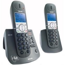 Philips CD4452B/37 Dual Handset Cordless Phone - 1 x Phone Line(s)