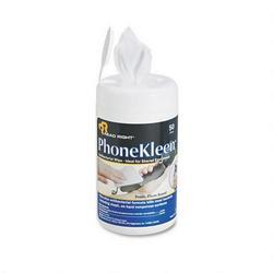 Read Right/Advantus Corporation PhoneKleen™ Premoistened Antibacterial Wipes, Tub of 50 Pop-Up Wipes (REARR1403)