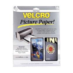 Velcro Usa, Inc. Picture Paper, with Fastener,Hangable,8-1/2 x11 ,16/Pack,White (VEK91130)