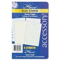 Daytimer/Acco Brands Inc. Planner Refill, Flavia® Design Note Pads, 5-1/2 x 8-1/2, 2 Pads, 24 Sheets Each (DTM09609)