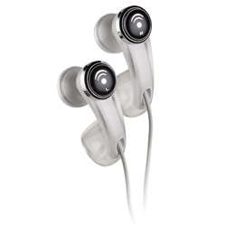 Plantronics MX203S-X1S Stereo Mobile Earset - Cable - Stereo - Under-the-ear - 2.5mm Sub-mini phone stereo - White