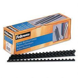 Fellowes Manufacturing Plastic binding combs for letter-size documents up to, 5/16 , black (FEL52507)